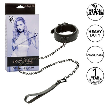 Set Collare e Guinzaglio in Metallo Nocturnal: Eleganza e Controllo